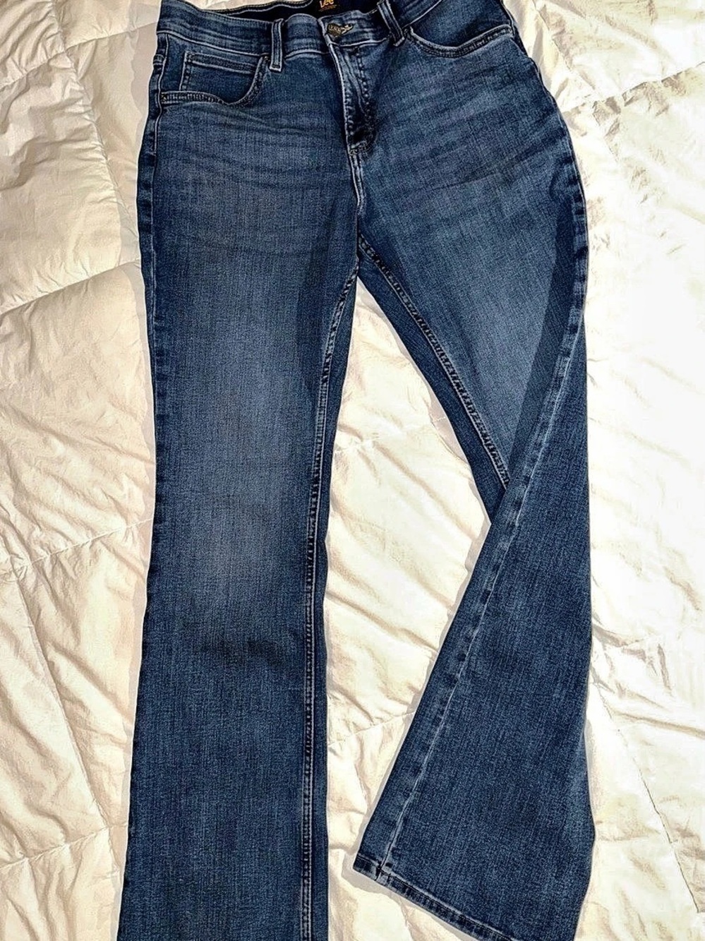 Lee Women's Flex Motion Regular Fit Bootcut Jean Blue Jeans 12Long